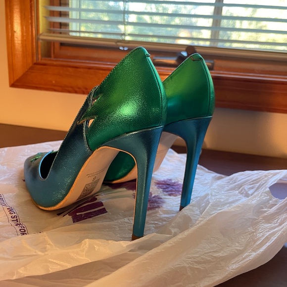 New Jeffrey Campbell Green Blue Stiletto Heels US6 - Picture 8 of 10